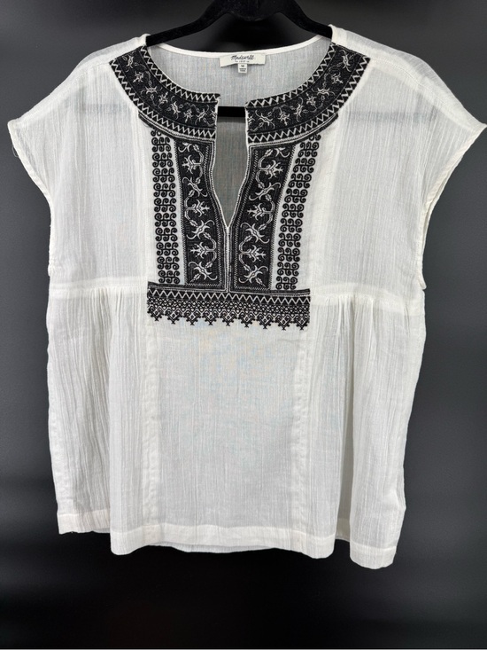 Madewell Tops - Madewell Off Top with Black Embroidered Yoke